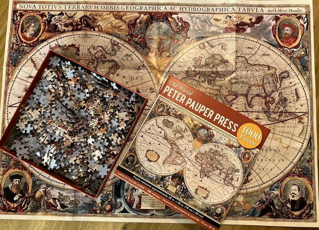 Peter Pauper Press puzzel 1000 st Old World, Ophalen of Verzenden, 500 t/m 1500 stukjes, Zo goed als nieuw