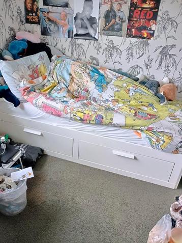 Ikea Brimnes bedbank met opbergruimte en uitschuifbaar  beschikbaar voor biedingen