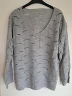 Opengewerkte grijze trui, valt als 44/46/XXL, Grijs, Zo goed als nieuw, Maat 46/48 (XL) of groter, Verzenden