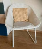 Lodsh mooie witte stoel (hoge comfortabele zithoogte), Huis en Inrichting, Ophalen, Zo goed als nieuw, Wit, Eén
