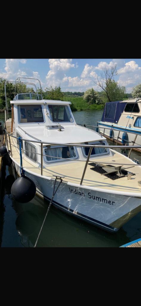 Beja cruiser motorboot, Watersport en Boten, Motorboten en Motorjachten, Gebruikt, Staal, 9 tot 12 meter, Diesel, Binnenboordmotor