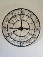 Grote zwarte metalen design klok goed afleesbaar + brocante., Ophalen of Verzenden, Nieuw