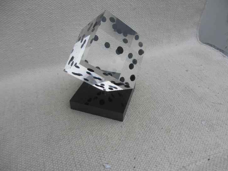 Vintage Space Age object in DOBBELSTEEN vorm, Antiek en Kunst, Antiek | Glas en Kristal, Ophalen of Verzenden