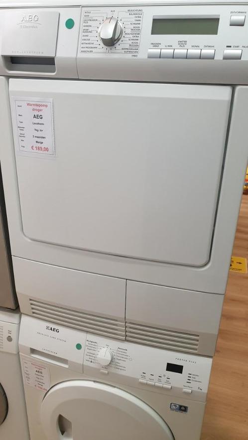 warmtepompdroger AEG - 7kg, Witgoed en Apparatuur, Wasdrogers, Gebruikt, Condens, Voorlader, 6 tot 8 kg, 85 tot 90 cm, Anti-kreukfase