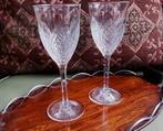 Oude Wijnkelken wijnglazen mooi geslepen FR zware kwaliteit, Ophalen of Verzenden