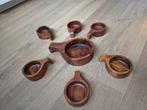 Deens Design Teak Houten Schalen bakjes Set - Scandinavisch, Ophalen of Verzenden, Gebruikt, Overig