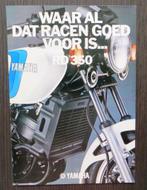 Folder Yamaha RD 350 LC - 1980 - 4 blz (Nederlands) + TZ, Ophalen of Verzenden, Yamaha