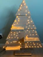 Mooie houten kerstboom met verlichting, Ophalen, Zo goed als nieuw