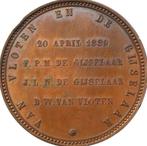 Nederland penning 100-jarig bestaan Van Vloten en De G. 1889, Ophalen of Verzenden, Overige materialen, Nederland