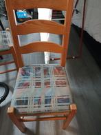 4 stevige houten stoelen, Huis en Inrichting, Stoelen, Ophalen, Gebruikt, Bruin