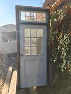 Mooie Houten Voordeur met Glas in lood, Ophalen, Gebruikt, 80 tot 100 cm, Buitendeur