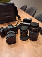 Fotocamera, lenzen, lamp én tas, Ophalen, Gebruikt, Spiegelreflex, Overige Merken