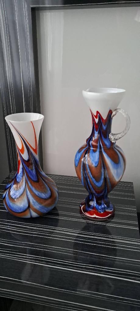 Kleurrijke vazen van glas, Ophalen, Overige kleuren, Minder dan 50 cm, Glas