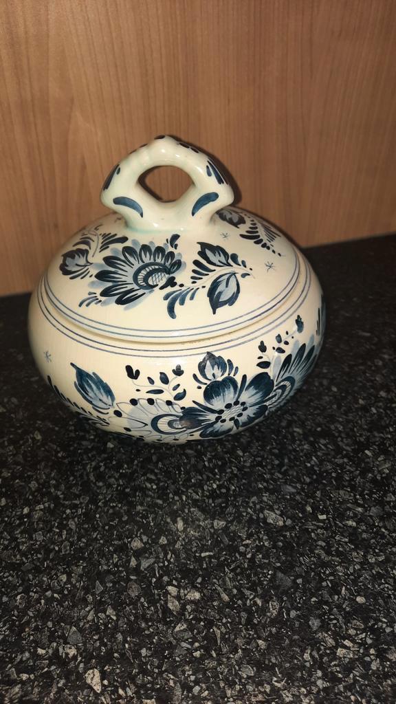 Delfsblauw Bonbonschaaltje met Deksel, Antiek en Kunst, Antiek | Keramiek en Aardewerk, Ophalen of Verzenden