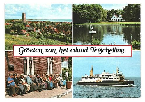 34251	Terschelling	Gelopen met postzegel	Stempel	_POSTCODE g, Verzamelen, Ansichtkaarten | Nederland, Gelopen, Waddeneilanden