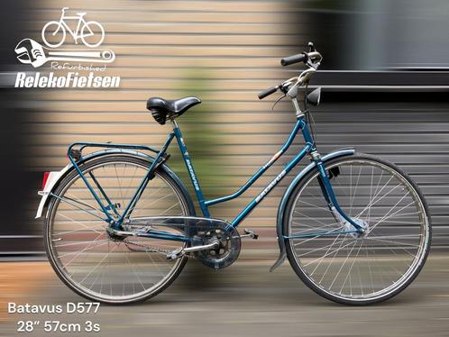 Batavus damesfiets 577, Fietsen en Brommers, Fietsen | Dames | Omafietsen, Gebruikt, 56 cm of meer, Handrem, Versnellingen, Ophalen