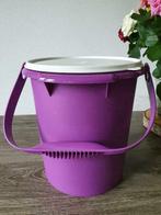 NIEUWSTAAT wasemmer + HENGSEL wonderemmer emmer TUPPERWARE, Ophalen of Verzenden, Zo goed als nieuw, Paars, Overige typen