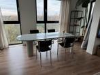 Vintage 1980s Extendable Dining Table - Light Grey/Green, Ophalen, Gebruikt, 200 cm of meer, 50 tot 100 cm