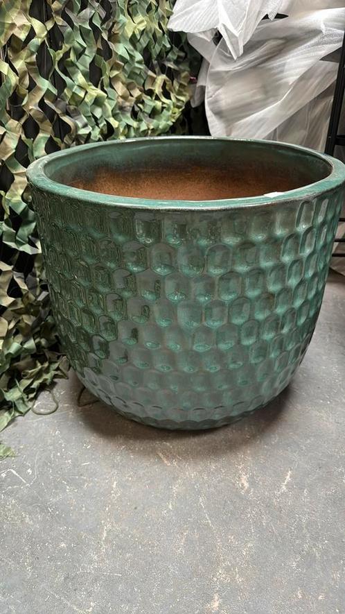 Bloempot groen - groot formaat, Tuin en Terras, Bloempotten, Nieuw, Terracotta, Balkon, Tuin, 40 cm of meer, Rond, Ophalen