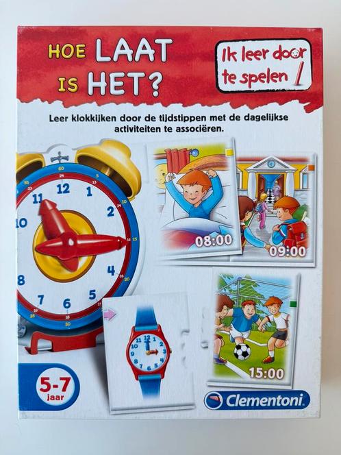 Spel Hoe laat is het? / Ik leer door te spelen / Clementoni, Kinderen en Baby's, Speelgoed | Educatief en Creatief, Zo goed als nieuw
