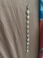 Zilverkleurige Armband met Strass, Ophalen of Verzenden, Gebruikt, Zilver, Met kristal