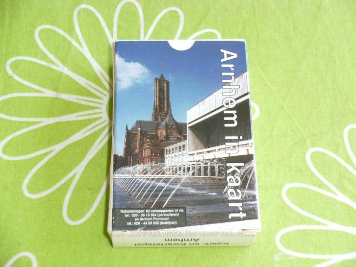 Arnhem in kaart - Kaart kwartet spel - gemeente Arnhem, Verzamelen, Speelkaarten, Jokers en Kwartetten, Zo goed als nieuw, Kwartet(ten)