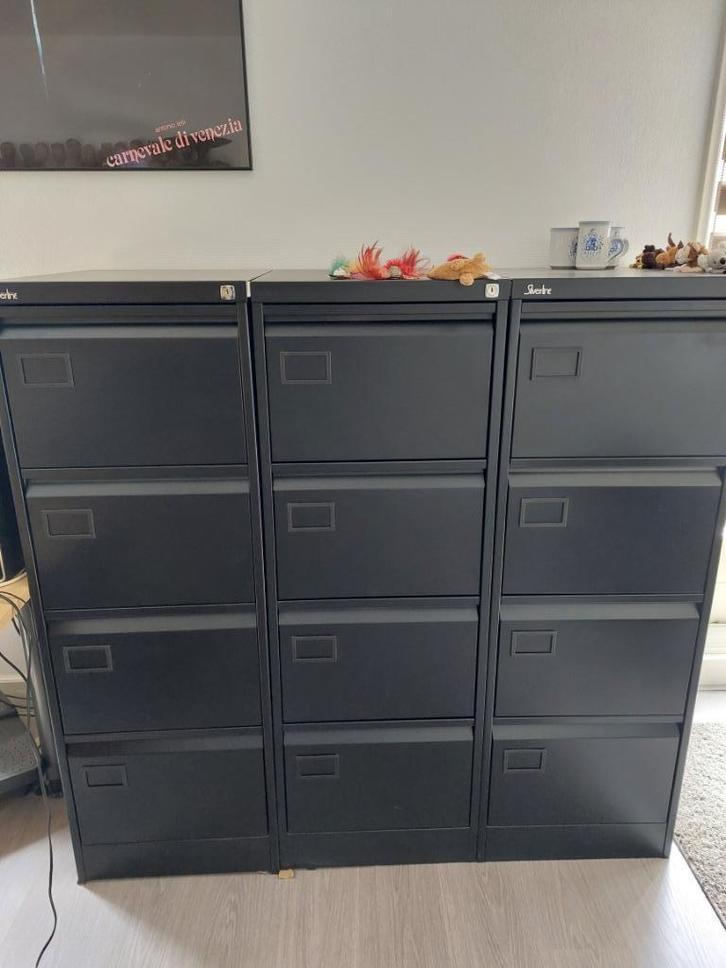 3 dossierladenkasten / ladenkasten / archiekasten Silverline, Huis en Inrichting, Kasten | Ladekasten, Zo goed als nieuw, 100 tot 150 cm