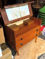 Wandkast, commode, ladekast, make-up kast, Teakhout, 3 of 4 laden, Minder dan 100 cm, 25 tot 50 cm