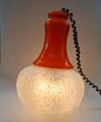 Vintage Italiaanse XL Space Age Hanglamp, Huis en Inrichting, Lampen | Hanglampen, Ophalen of Verzenden, Zo goed als nieuw, Glas