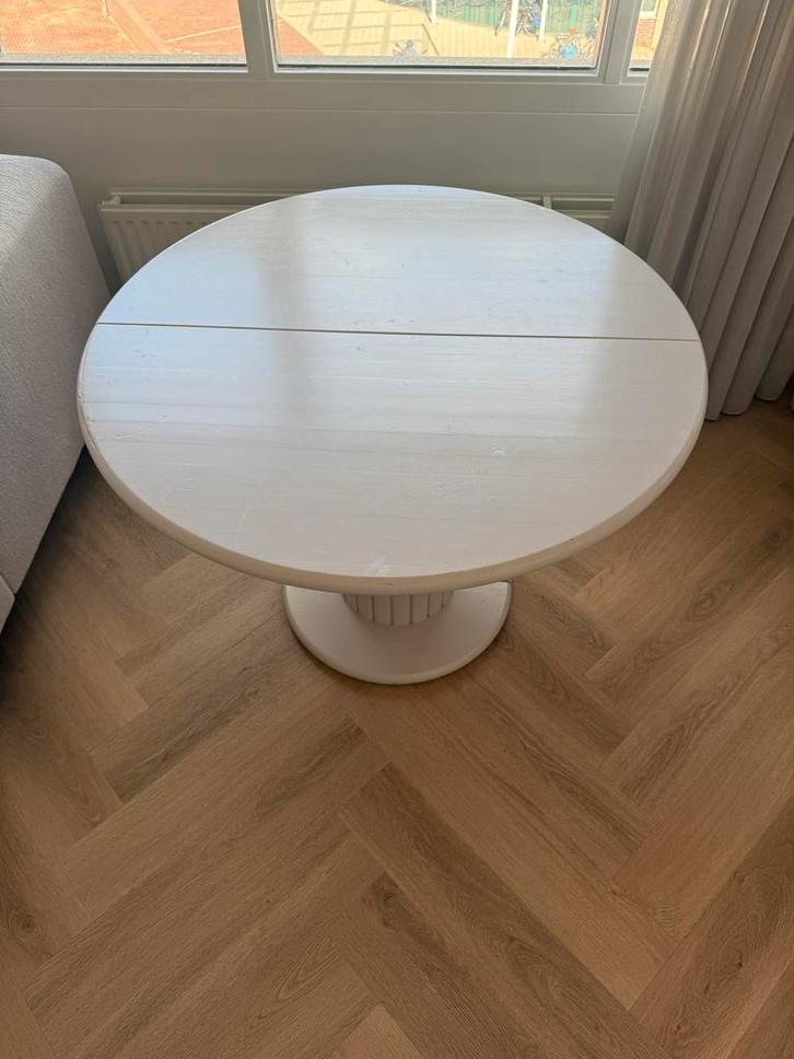 Uitschuifbare Eettafel (Rond/Ovaal) - Noordwijk, Huis en Inrichting, Tafels | Sidetables, Gebruikt, 75 cm of meer, 100 tot 150 cm
