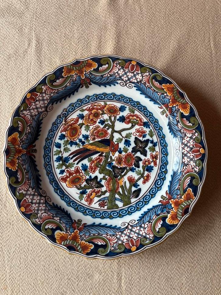 Makkum Aardewerk Bord - Vogeldecor, Antiek en Kunst, Antiek | Wandborden en Tegels, Ophalen of Verzenden