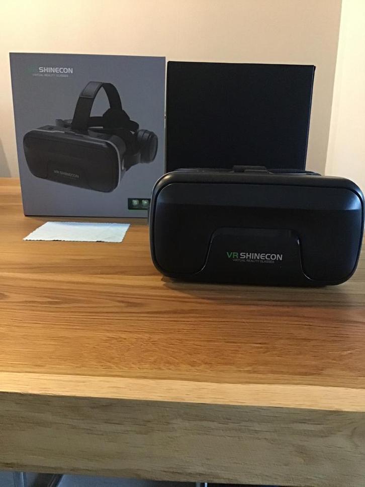 VR SHINECON Virtual Reality Bril Zwart voor Smartphone NIEUW, Spelcomputers en Games, Virtual Reality, Nieuw, Telefoon, VR-bril