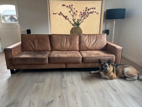 3 zits bank, eco leather( soort suedine), Huis en Inrichting, Banken | Complete zithoeken, Gebruikt, Ophalen
