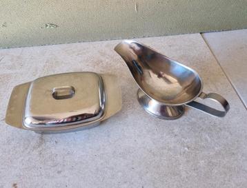 Rvs botervloot en juskom beschikbaar voor biedingen