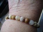381/ elastische naturel agaat armband, Sieraden, Tassen en Uiterlijk, Armbanden, Ophalen of Verzenden, Nieuw, Overige materialen