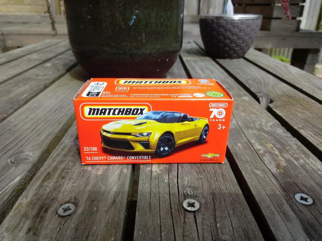 Chevrolet Camaro Convertible '16 Matchbox, Hobby en Vrije tijd, Modelauto's | Overige schalen, Ophalen, Nieuw, Auto