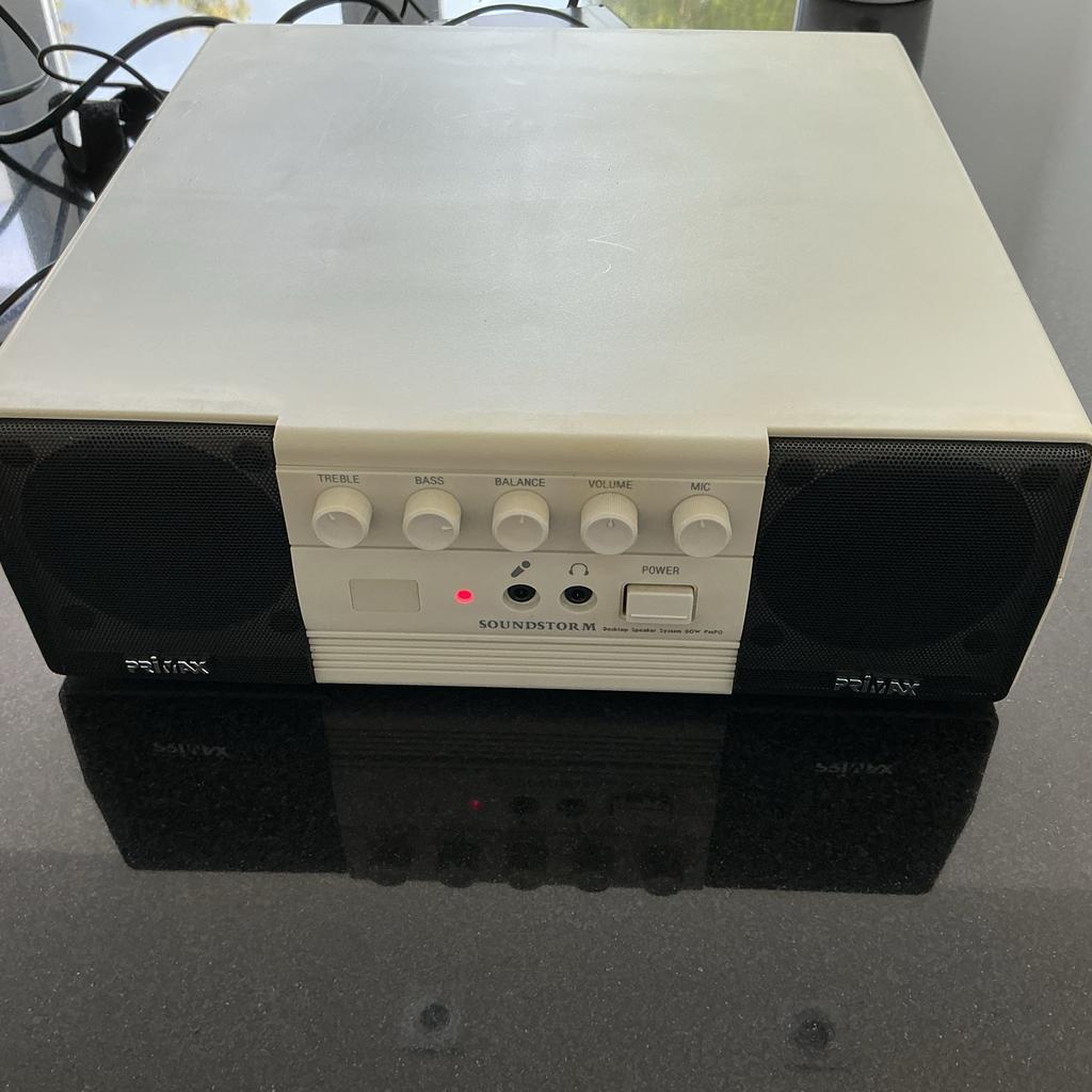 Vintage Soundstorm M speakerset met versterker, Audio, Tv en Foto, Luidsprekers, Overige merken, Gebruikt, Ophalen of Verzenden