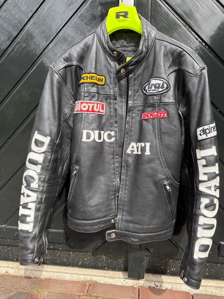 Ducati motorjas leer, maat Large, Motoren, Kleding | Motorkleding, Ophalen, Tweedehands, Heren, Jas | leer