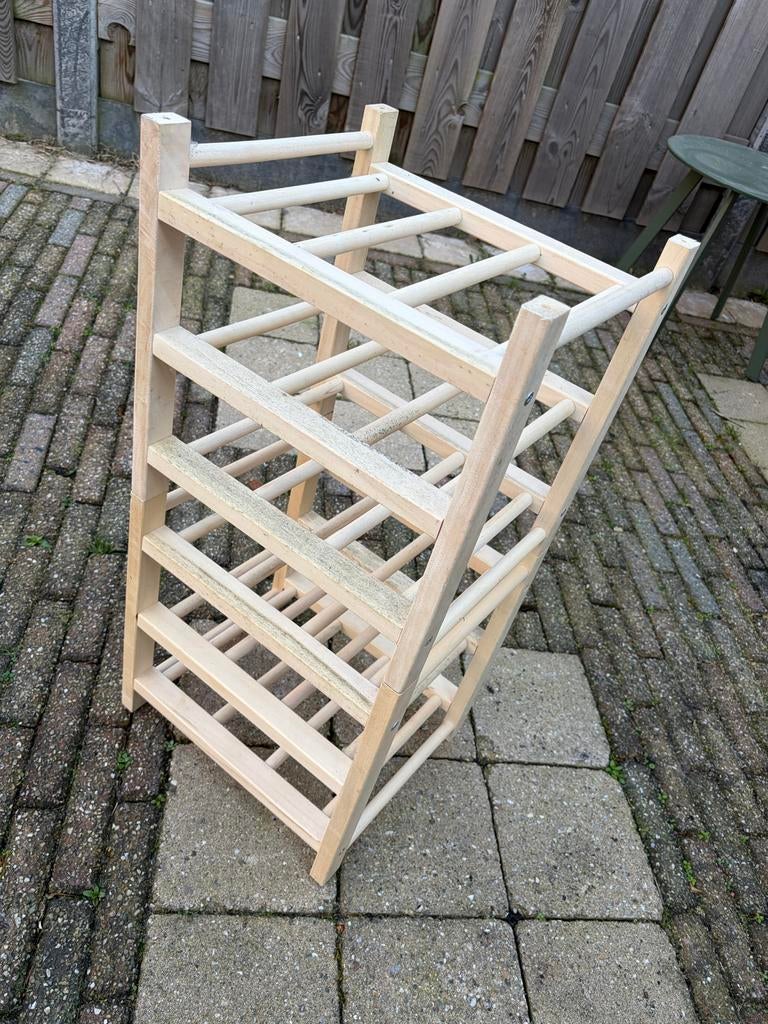 Flessenrek gratis af te halen, Huis en Inrichting, Ophalen, Gebruikt, Hout, 5 tot 15 flessen