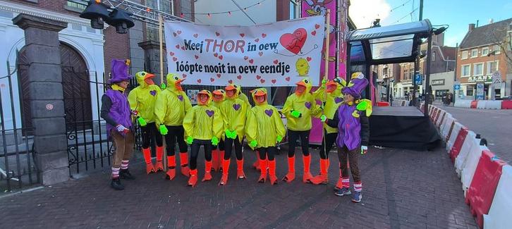 loopgroep eenden en eendenhoeders, Kleding | Dames, Carnavalskleding en Feestkleding, Gedragen, Carnaval, Maat 42/44 (L), Ophalen