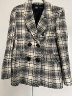 Zara geruite blazer zwart/wit - Maat S, Ophalen of Verzenden, Zo goed als nieuw, Maat 36 (S), Zwart