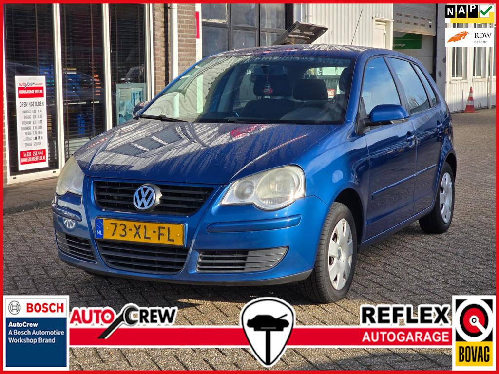 Volkswagen Polo 1.4-16V Optive 5 DEURS|AIRCO|ELEKTR. RAMEN, Voorwielaandrijving, Stof, 4 cilinders, Blauw