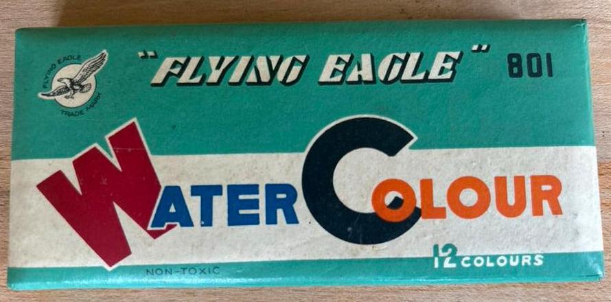 Vintage Flying Eagle Water Colour verfset - 12 kleuren, Antiek en Kunst, Curiosa en Brocante, Ophalen of Verzenden