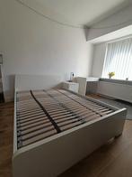 Ikea bed 140x200 met Lönset lattenbodem, Ophalen, Gebruikt, Wit, Tweepersoons
