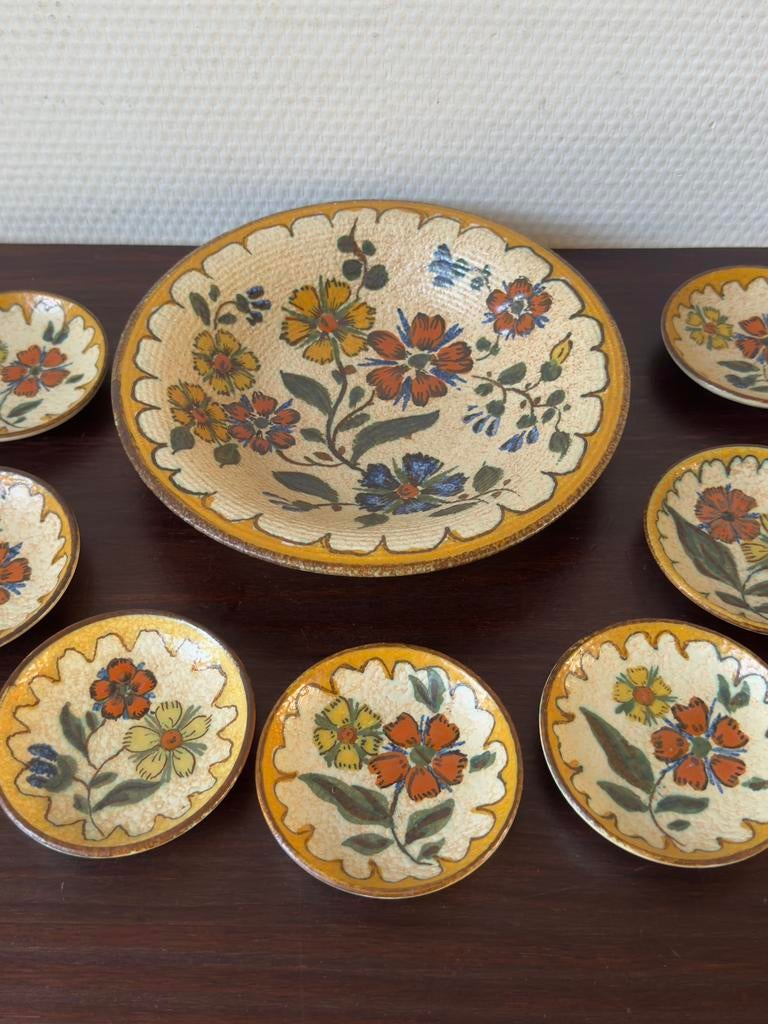 Antieke Pindaset, Petit Four Plateel Buenos 2763, Keramiek, Antiek en Kunst, Antiek | Keramiek en Aardewerk, Ophalen of Verzenden