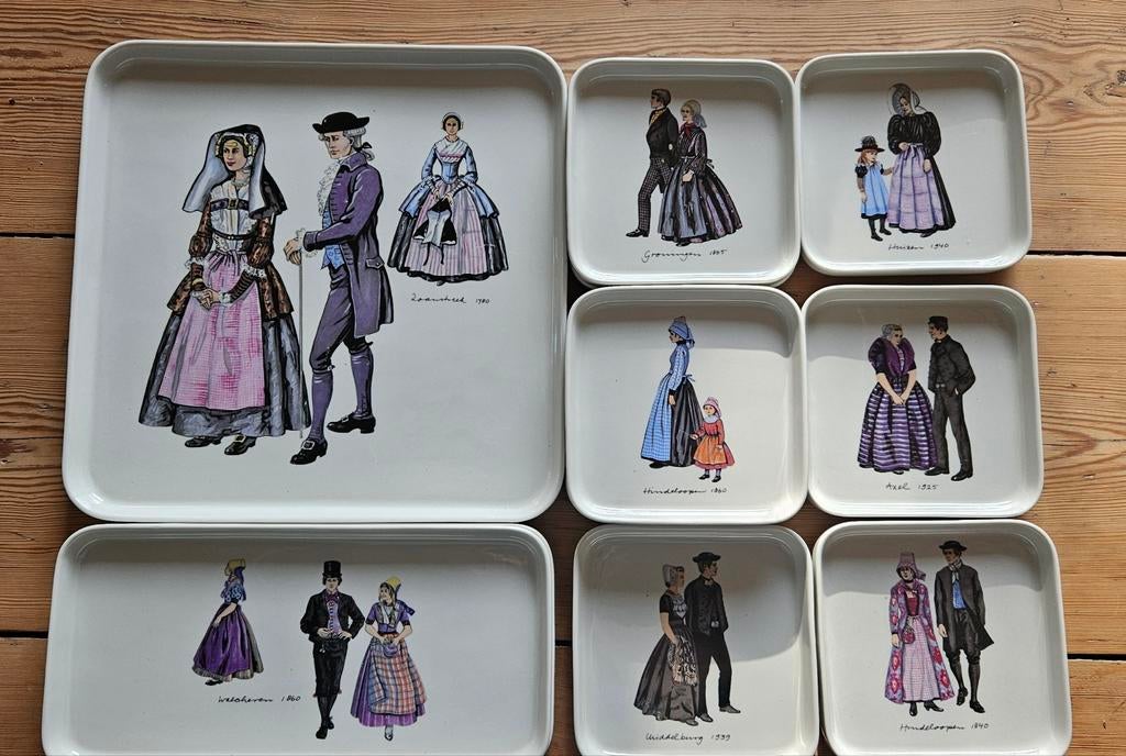 Villeroy & Boch Gebaksservies met Klederdracht Motieven, Huis en Inrichting, Keuken | Servies, Ophalen, Gebruikt, Keramiek, Schaal of Schalen