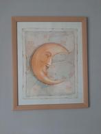 2 mooie grote schilderijen met zon en maan afbeelding, Ophalen