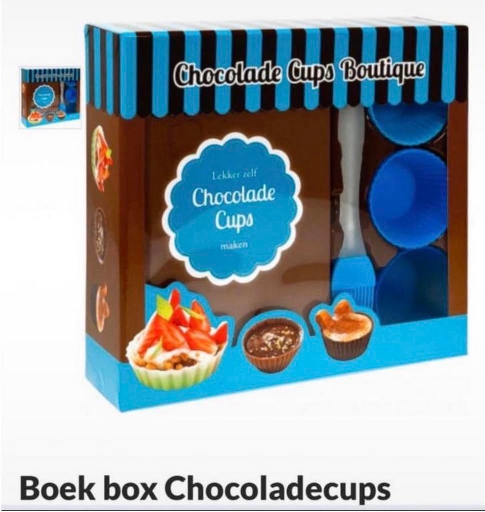 Chocoladecups boetiek / boek box nieuw in doos, Ophalen of Verzenden, Nieuw, Cupcakes, Overige typen