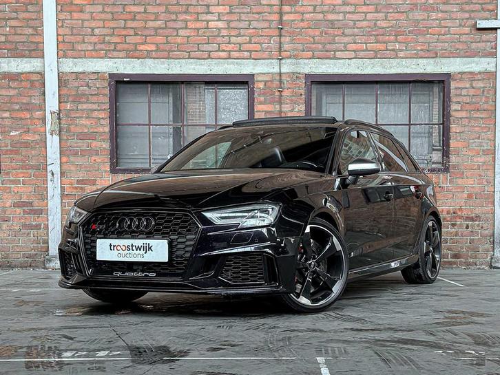 Audi RS3 Sportback 2.5 TFSI Quattro 400pk 2018, K-568-GN, Auto's, Audi, Bedrijf, A3, Benzine, Euro 6, G, Hatchback, Automaat, Gebruikt