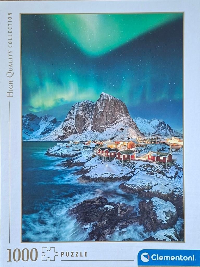 Clementoni puzzel Lofoten Islands 1000 pc. Zgan., Hobby en Vrije tijd, Denksport en Puzzels, Ophalen of Verzenden, 500 t/m 1500 stukjes